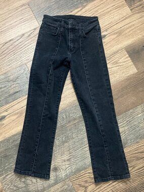 Joe's Jeans  Womens W25 L 24 Black Denim The Callie High Rise Cropped Bootcut